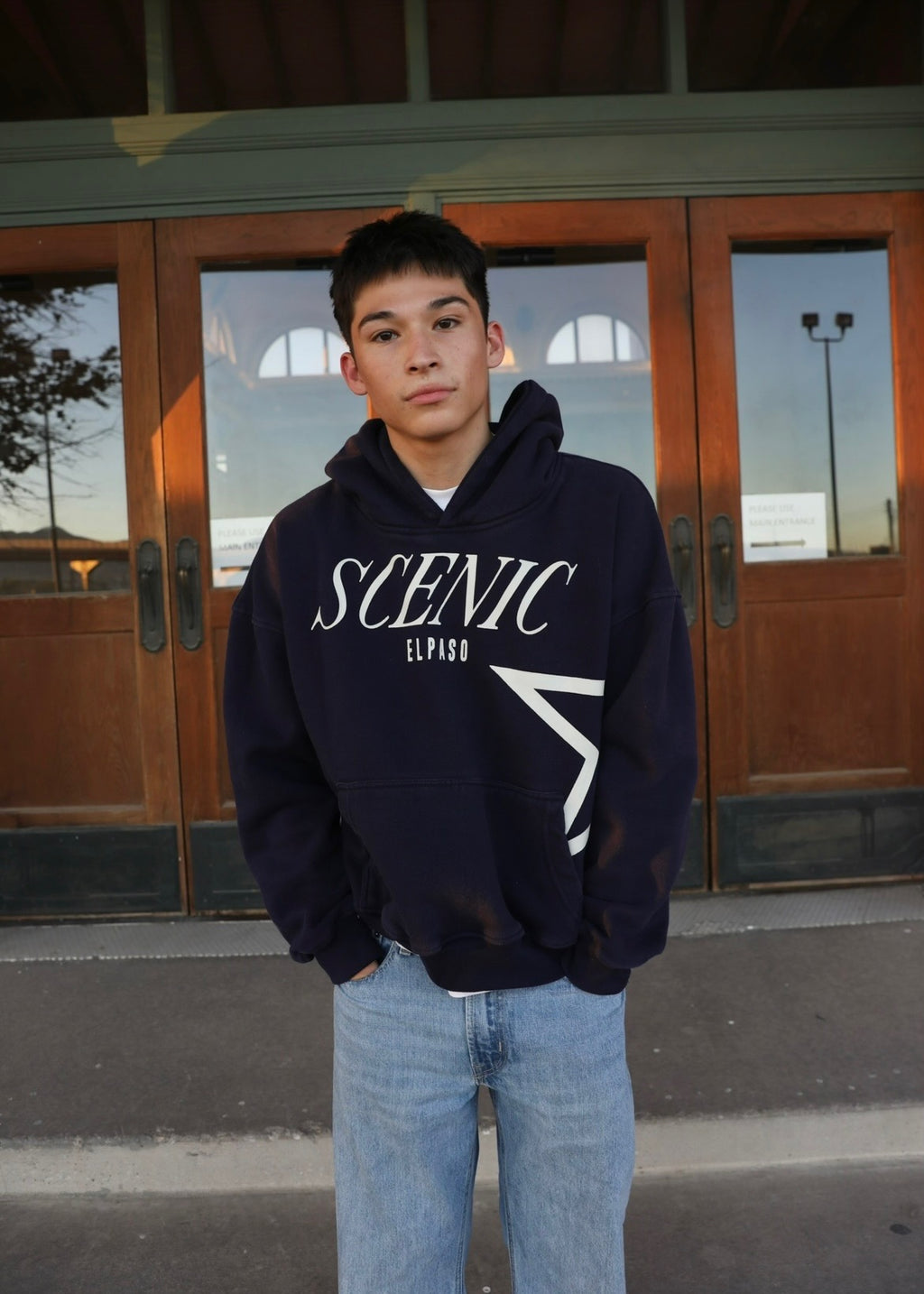 Scenic Navy Blue Hoodie